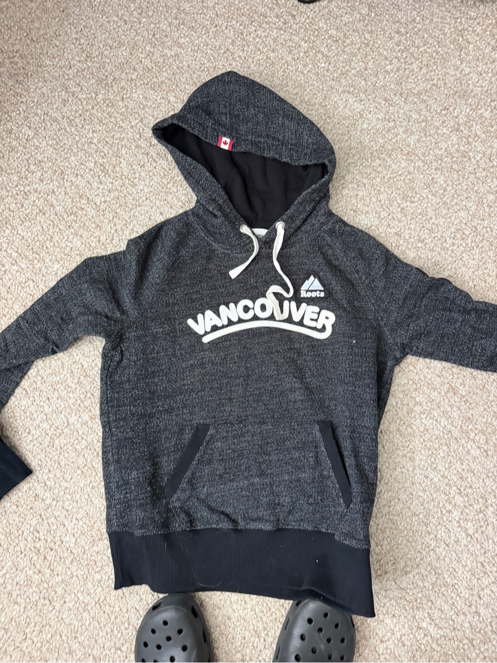 Roots Vancouver Dark Charcoal Pullover Hoodie